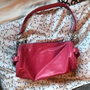 Pink Handbag, silver chains